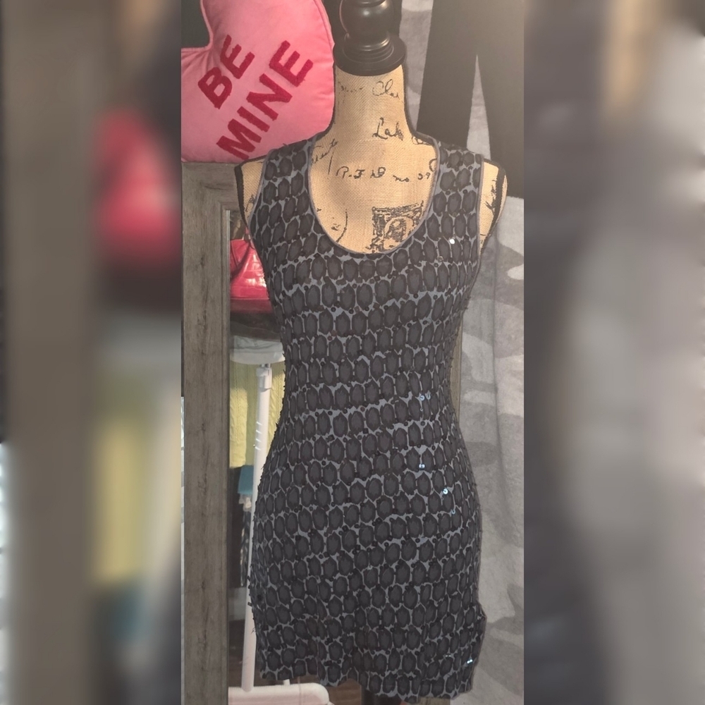 Vintage Sequin Dress Twelve By Twelve Y2K Party Aesthetic Sparkly Large